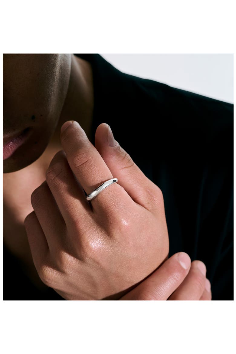 Surf Sterling Silver Band Ring, Alternate, color, SILVER