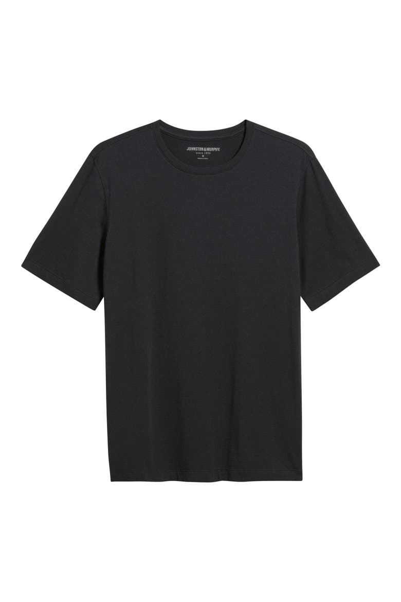 Essential Pima Cotton & Modal T-Shirt, Alternate, color, BLACK
