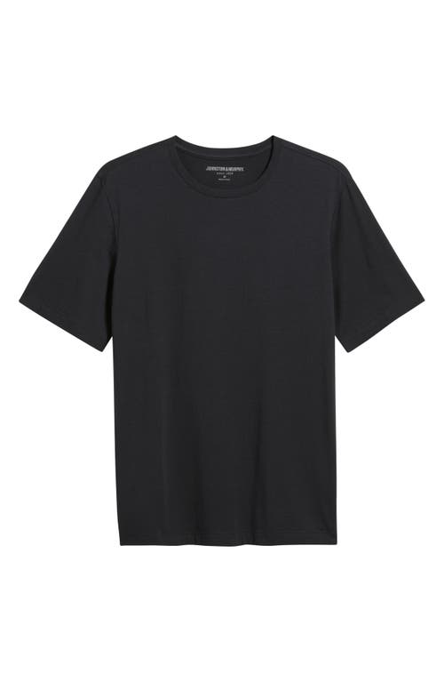 Johnston & Murphy Essential Pima Cotton & Modal T-shirt In Black