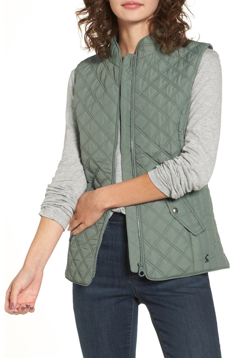 Joules Minx Quilted Vest, Main, color, 