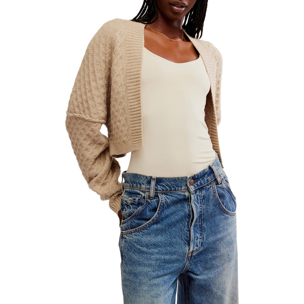 Free People Marlowe Cardigan Feather Grey In Feather Grey
