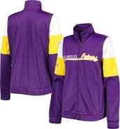 G-III 4HER BY CARL BANKS Women's G-III 4Her by Carl Banks Purple Los Angeles Lakers Change Up Full-Zip Track Jacket