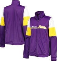G-III 4HER BY CARL BANKS Women's G-III 4Her by Carl Banks Purple Los Angeles Lakers Change Up Full-Zip Track Jacket