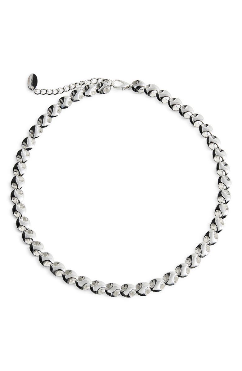 MANGO Link Chain Necklace, Main, color, Silver