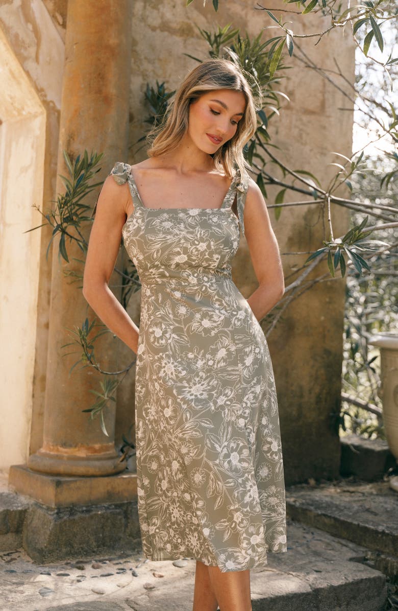 Petal & Pup Laurel Floral Print Sundress, Alternate, color, 