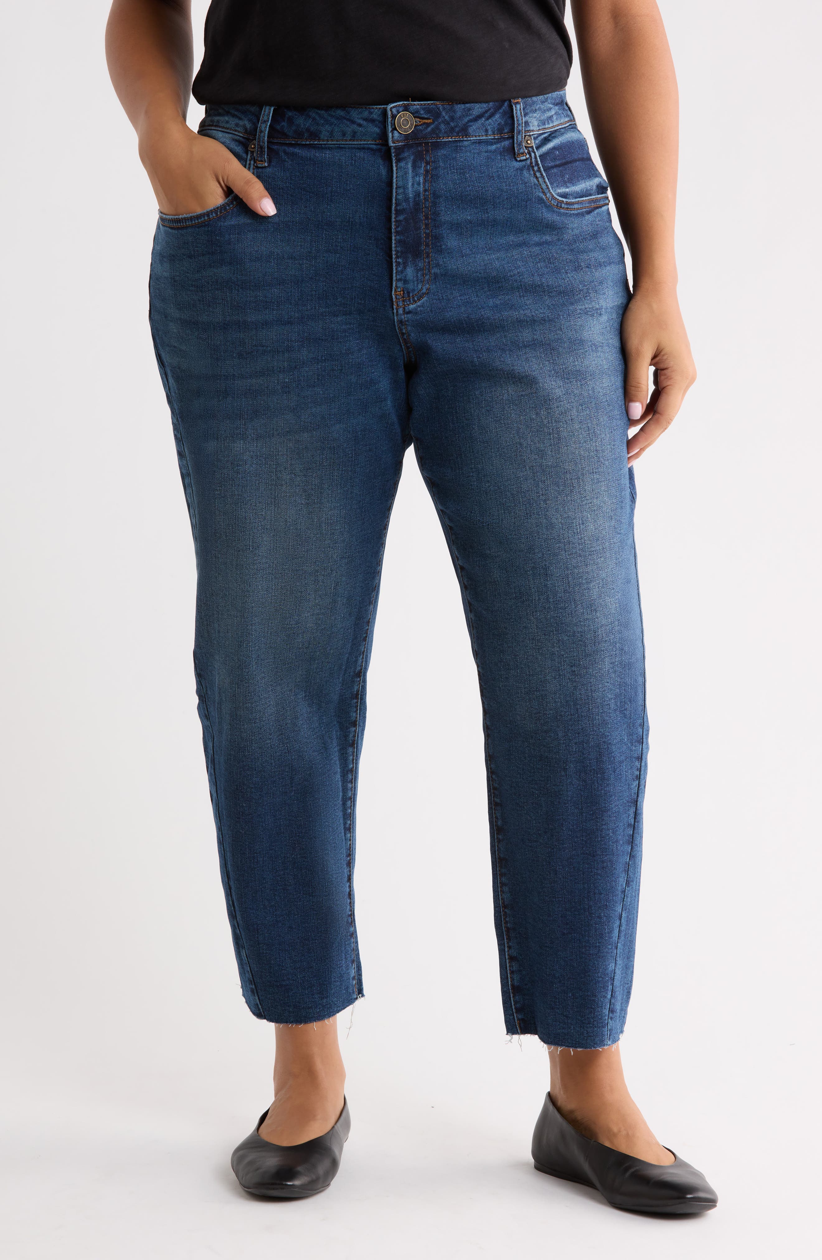 Shay High Waist Crop Straight Leg Jeans