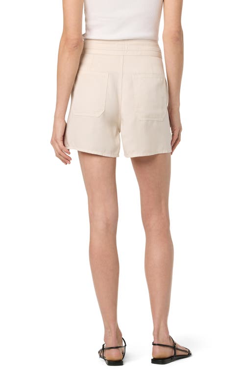 Shop Hudson Jeans Pieced Waist Denim Shorts In Coconut