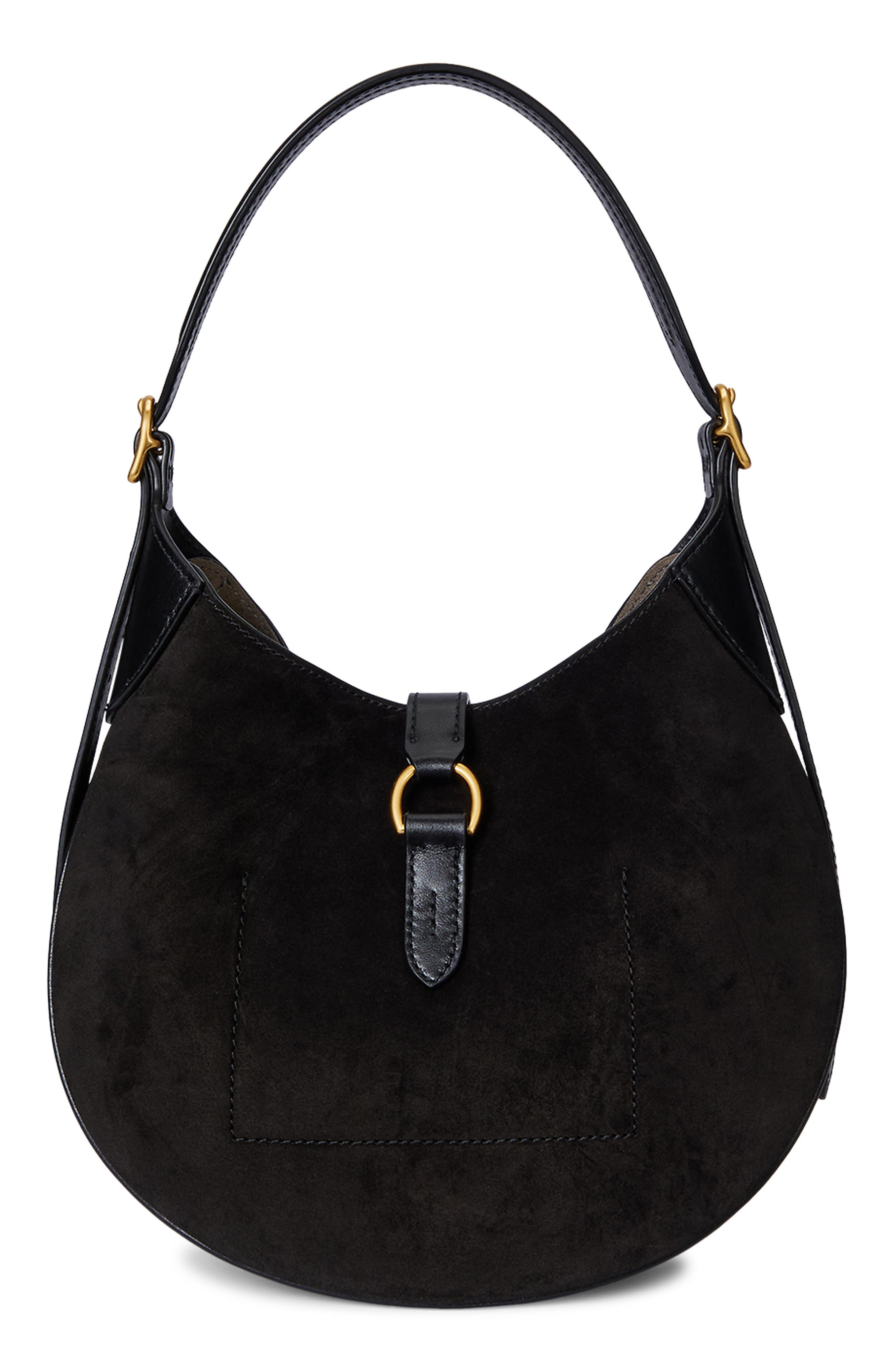 Small Polo ID Shoulder Bag, Alternate, color, BLACK/ G L