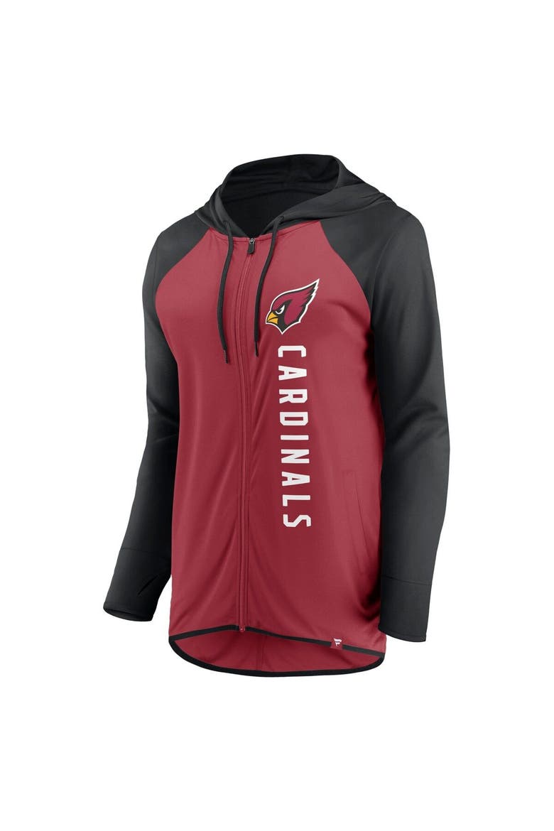 Women's Fanatics Branded Cardinal/Black Arizona Cardinals Forever Fan Full-Zip Hoodie, Alternate, color, Cardinal