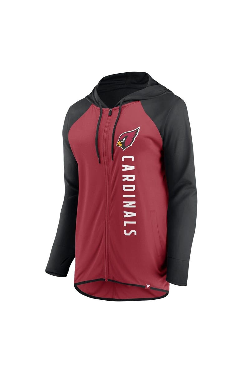 FANATICS Women's Fanatics Branded Cardinal/Black Arizona Cardinals Forever Fan Full-Zip Hoodie, Alternate, color, Cardinal