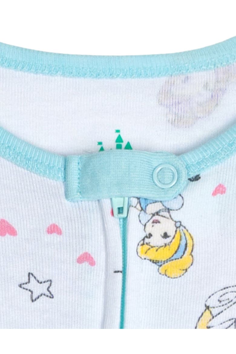Princess Baby Girls' 2-Pack Footed Sleep N' Play Coveralls, Alternate, color, Princess Teal Pink