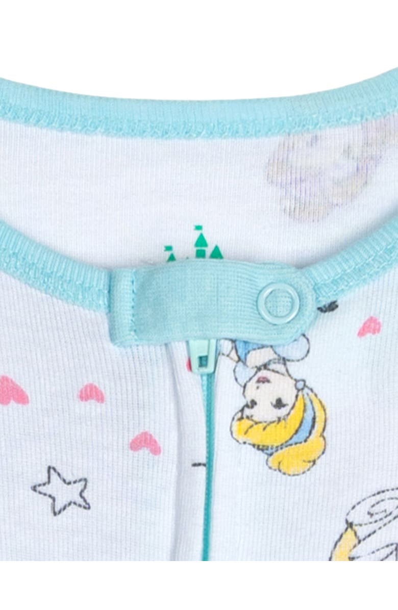 Disney Princess Baby Girls' 2-Pack Footed Sleep N' Play Coveralls, Alternate, color, Princess Teal Pink