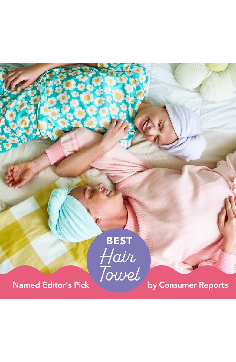 TURBIE TWIST 4 Pack Microfiber Hair Towel, Straight, Wavy, Curly Hair, Alternate, color, Purple