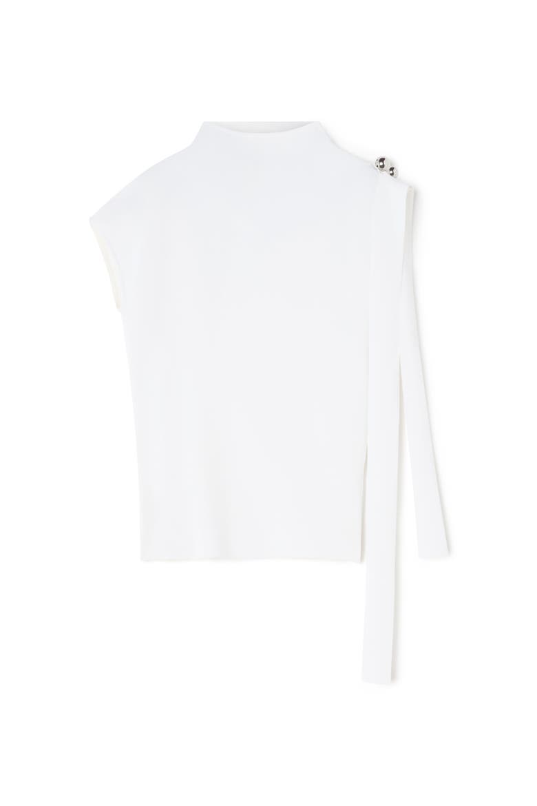 White Viscose Top, Alternate, color, White