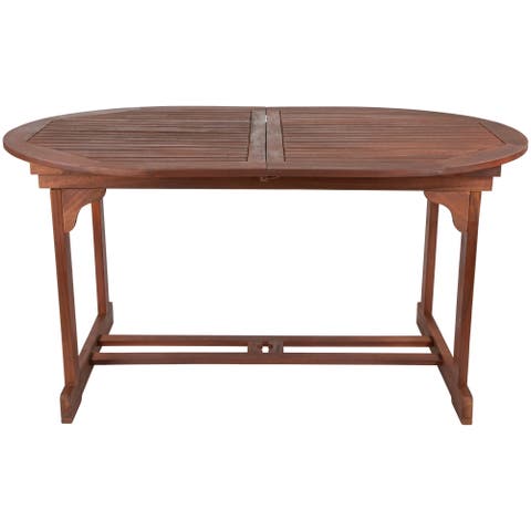 Oval Outdoor Expanding Acacia Wood Folding Patio Dining Table