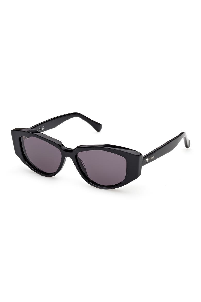 Lee 52mm Round Sunglasses, Alternate, color, BLACK/ SHINY PALE GOLD/ SMOKE