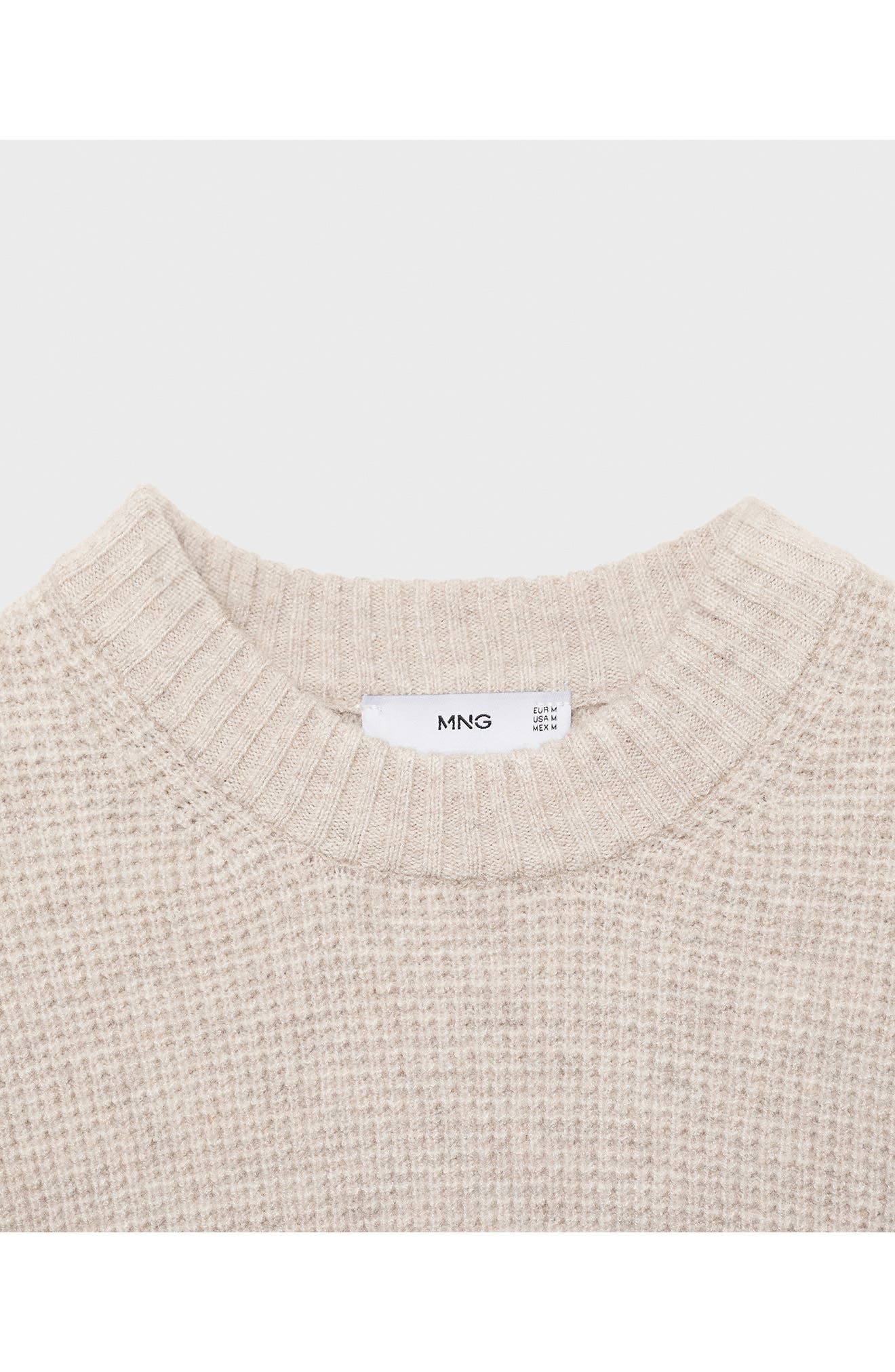 MANGO Waffle Texture Crewneck Sweater (Men) | Nordstromrack