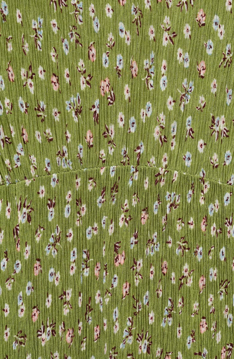 MANGO Floral Print Maternity Dress, Alternate, color, Green