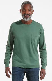 Lands' End Super-T Long Sleeve T-Shirt with Pocket