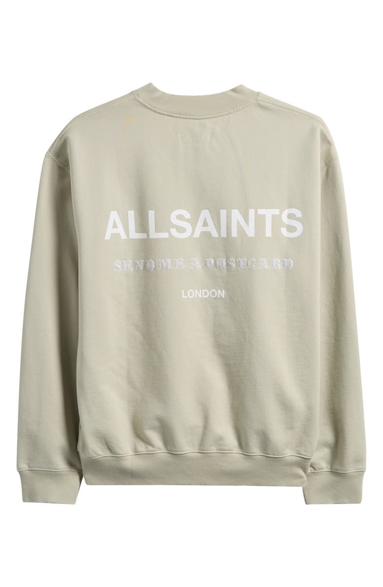 AllSaints Dreamer Oversize Cotton Fleece Crewneck Sweatshirt, Alternate, color, Powdered Green