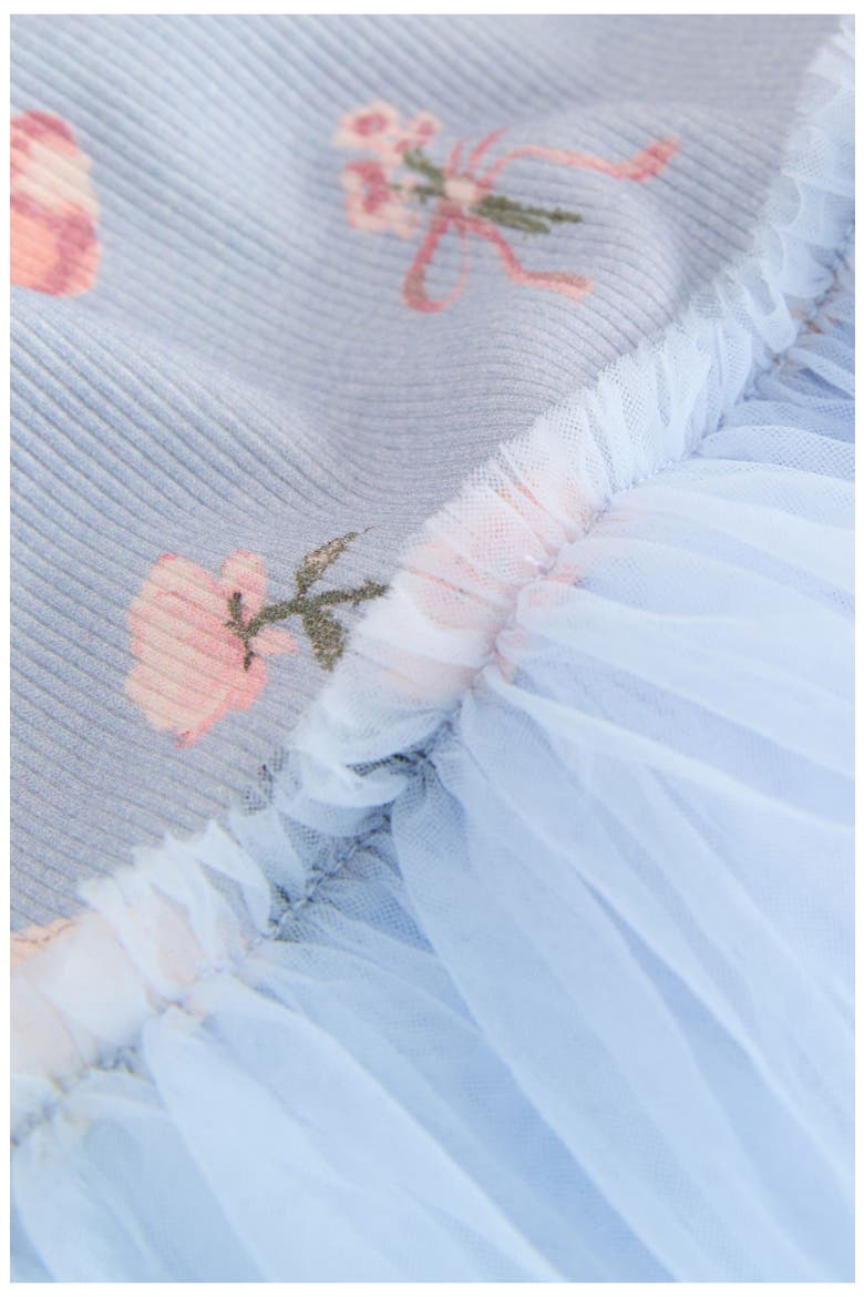 Kids' Fairy Print Long Sleeve Dress, Alternate, color, BLUE