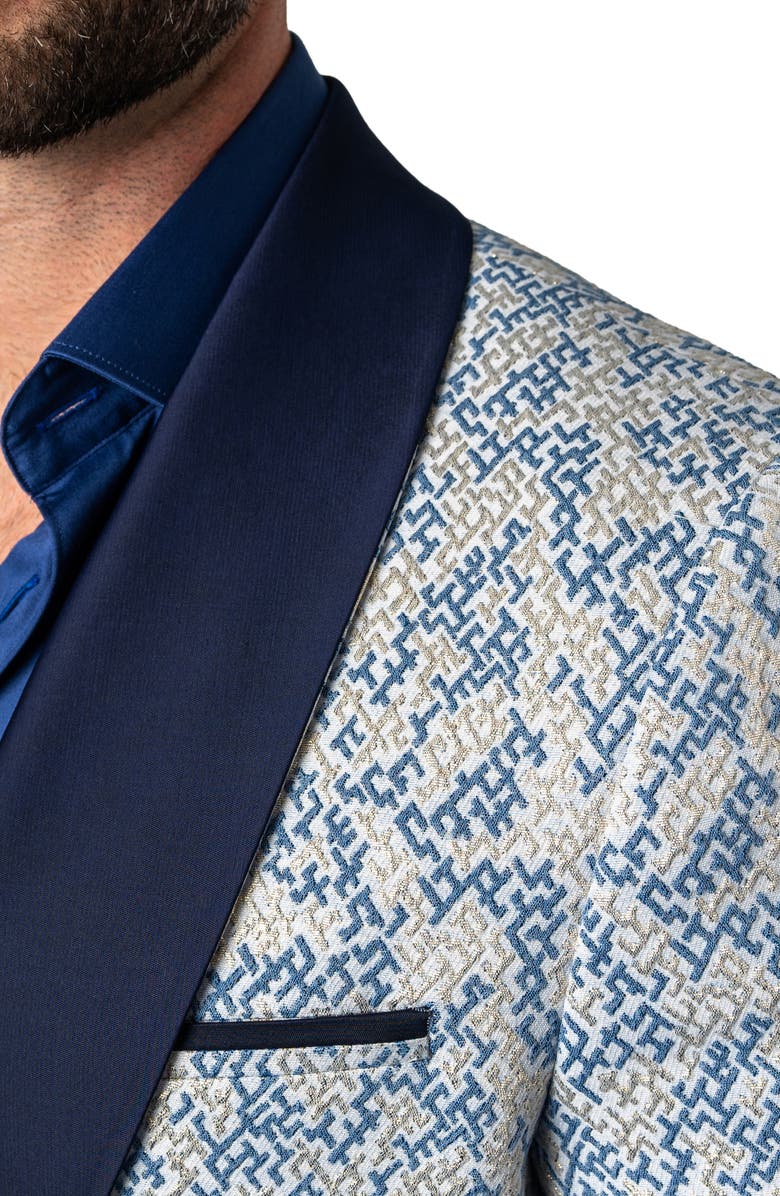 Goldfoil White Shawl Collar Dinner Jacket