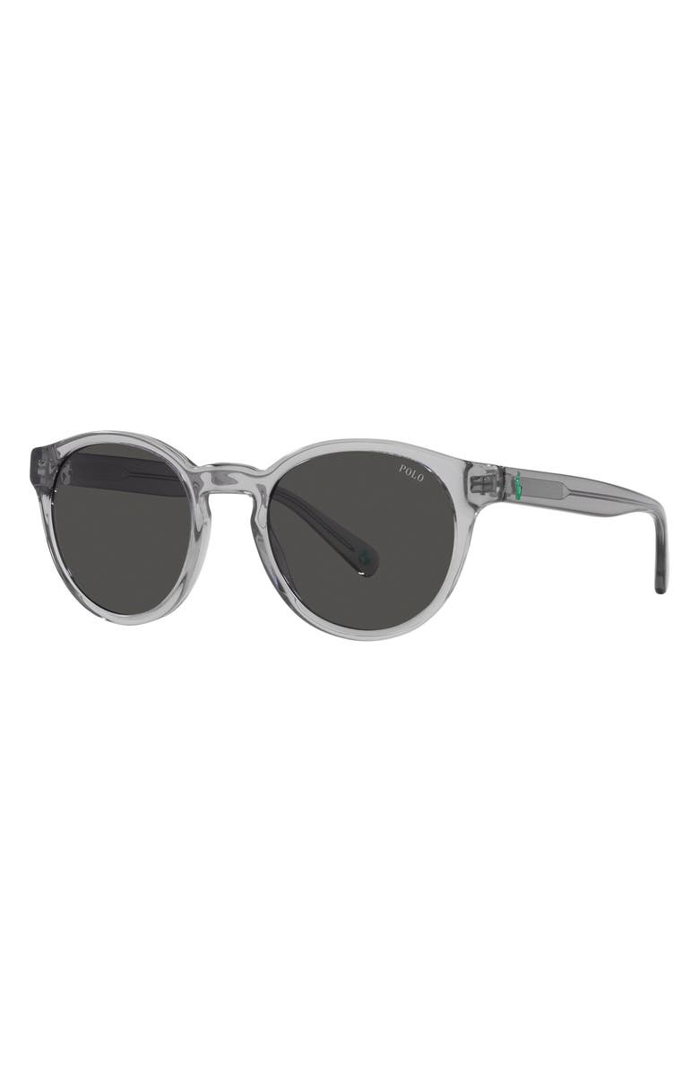 Polo Ralph Lauren 51mm Round Sunglasses, Alternate, color, Dark Grey