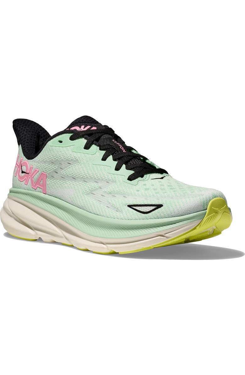 HOKA Clifton 9 Running Shoe, Main, color, Mint Fluorite / Snow Melt