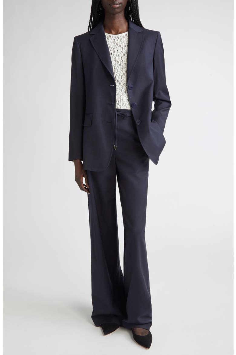 Nice Virgin Wool Blazer, Alternate, color, NAVY