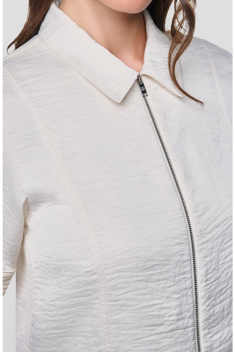 Short Sleeve Satin Jacket, Alternate, color, COCONUT/ DUNE