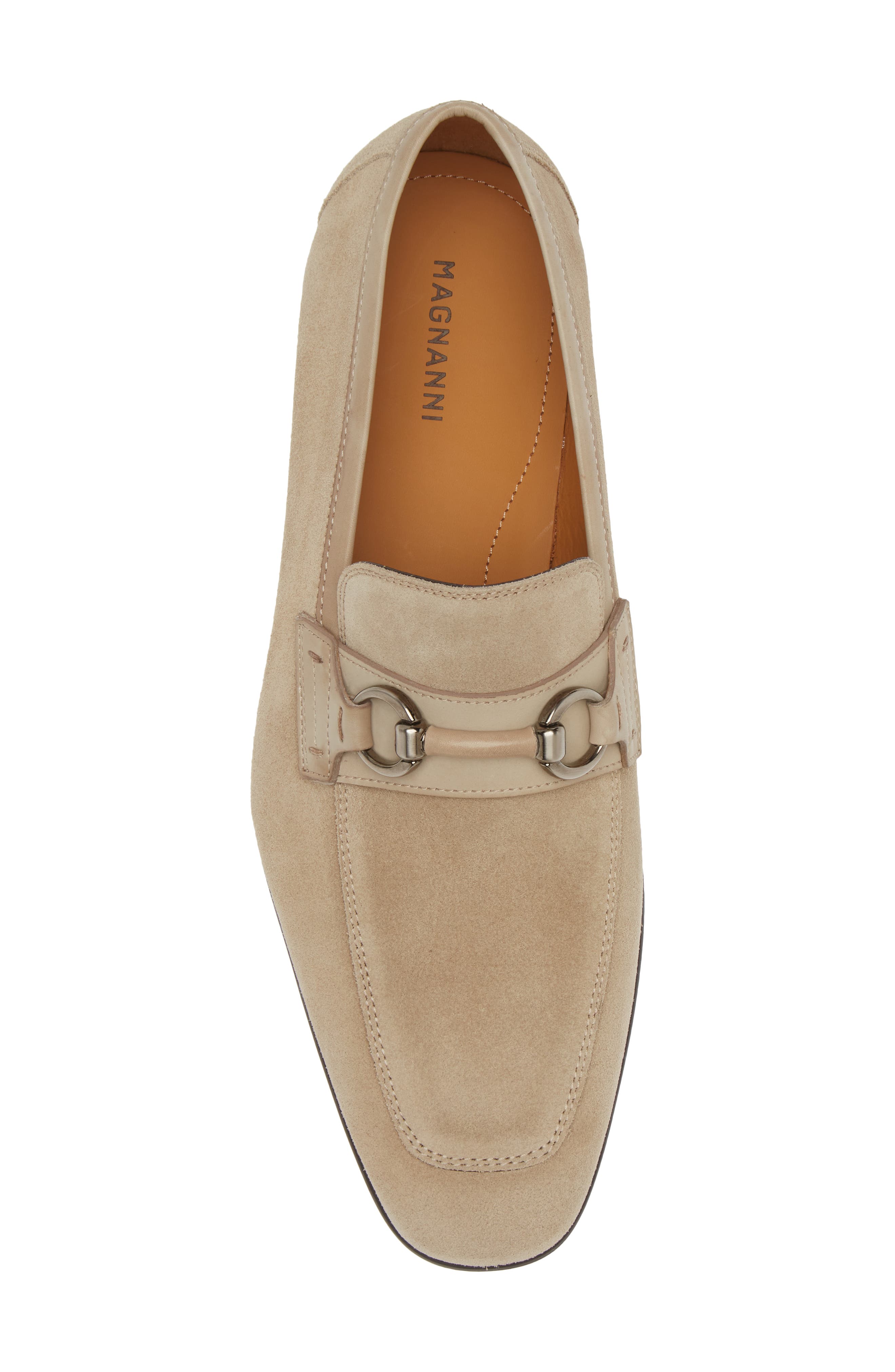 Magnanni Rafa Apron Toe Bit Loafer, Alternate, color, Cream/ Torba