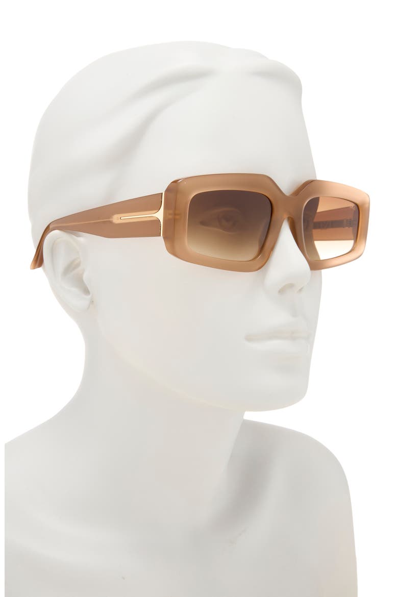 Read the Room 55mm Square Sunglasses, Alternate, color, HONEY MAPLE / UMBER FADED
