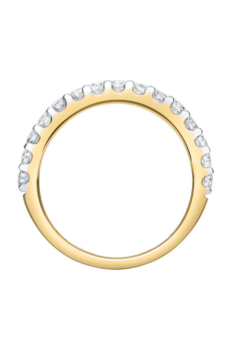 Aimee 14K Gold Round Diamond Studded Half Eternity Band Ring - 0.75 ct, Alternate, color, 14K Yellow Gold