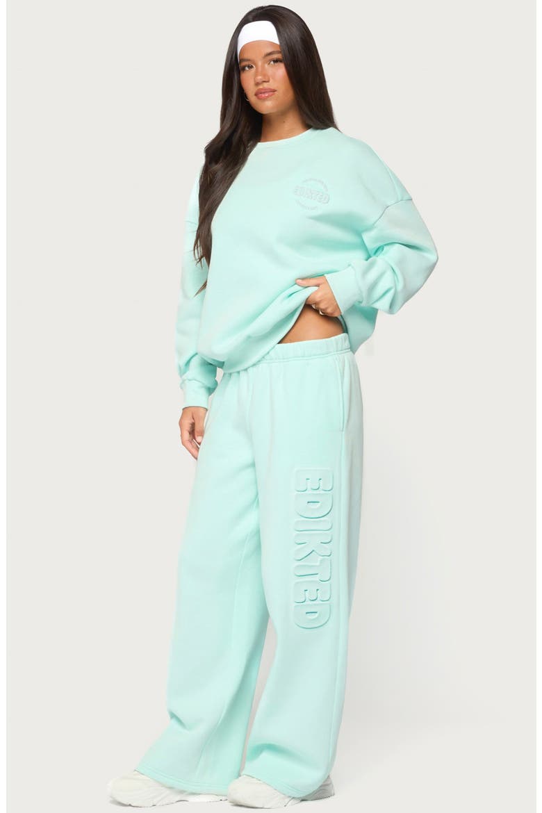 Alysa Oversized Sweatshirt, Alternate, color, AQUA