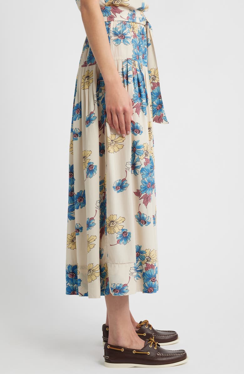 THE GREAT. The Highland Floral Midi Skirt, Alternate, color, Sun Gold Floral