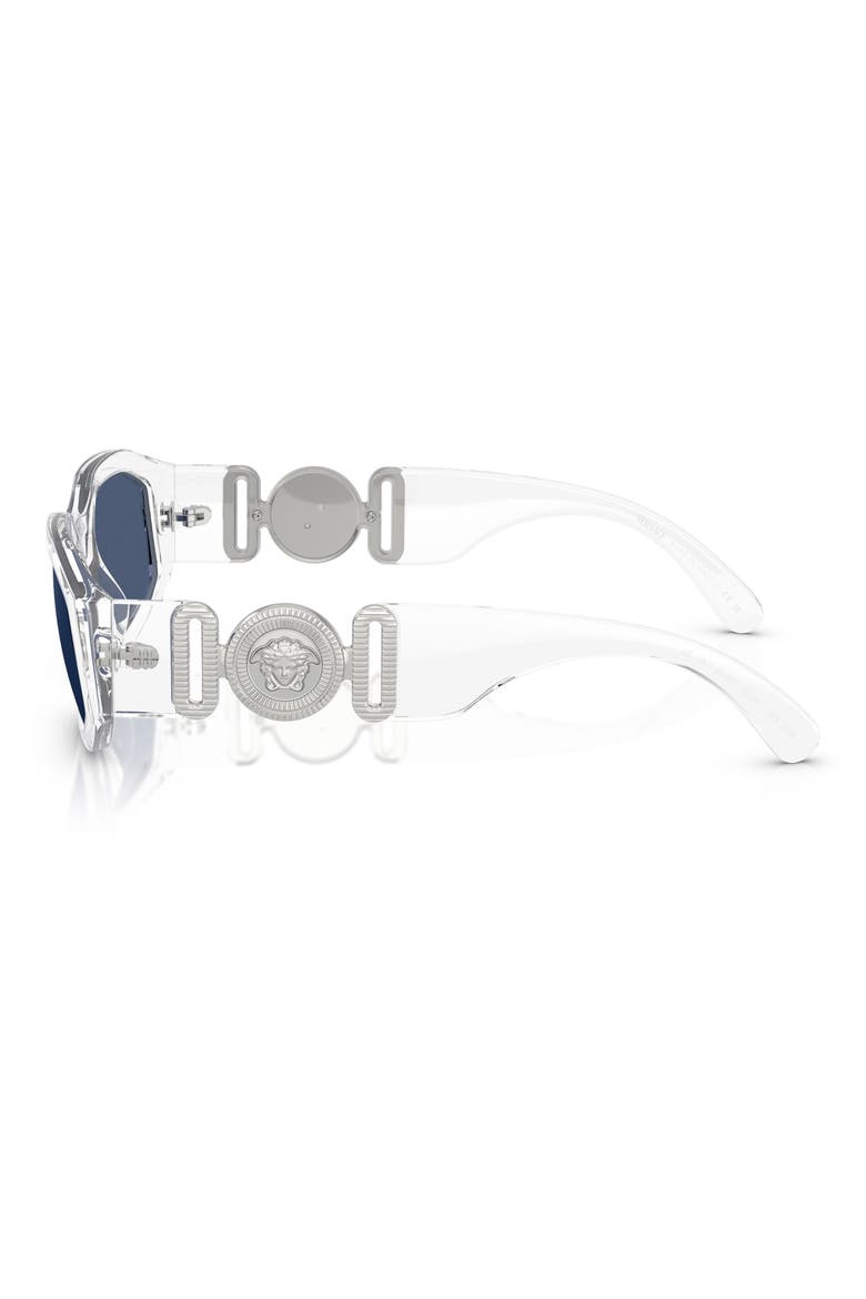 Biggie 53mm Round Sunglasses, Alternate, color, CRYSTAL