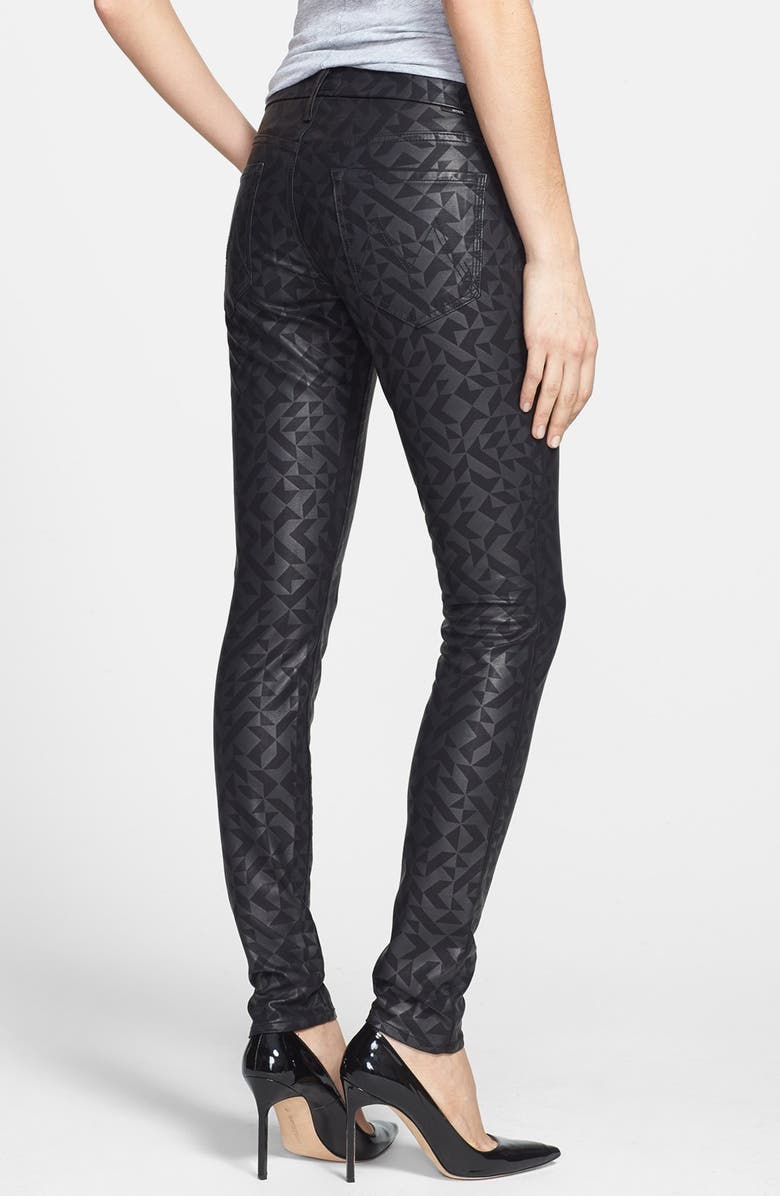 MOTHER 'The Looker' Coated Skinny Jeans, Alternate, color,