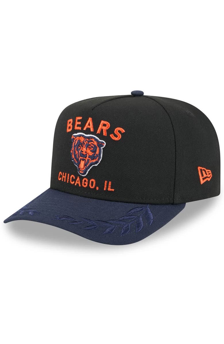 New Era Men's New Era  Black/Navy Chicago Bears 2025 NFL Draft A-Frame 9FIFTY Snapback Hat, Main, color, 