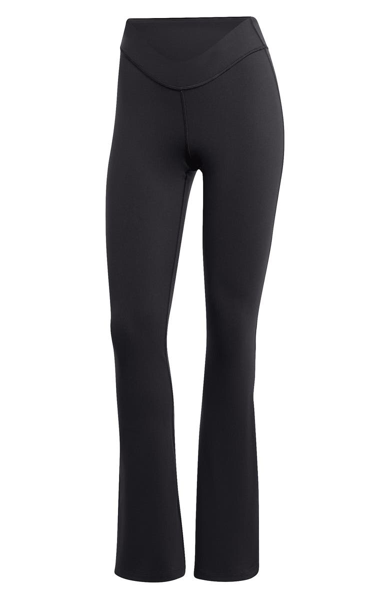 adidas Yoga Crossover High Waist Flare Pants, Main, color, Black
