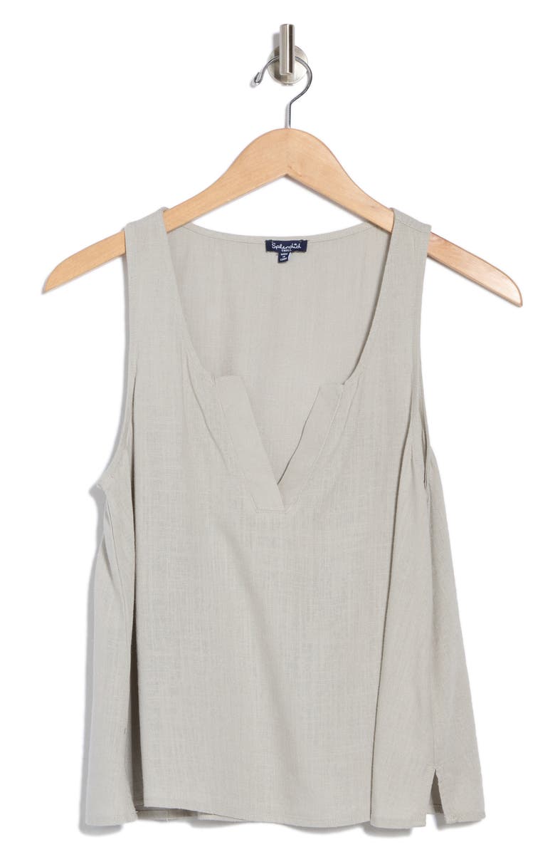 Splendid Lara Split Neck Tank, Alternate, color, 