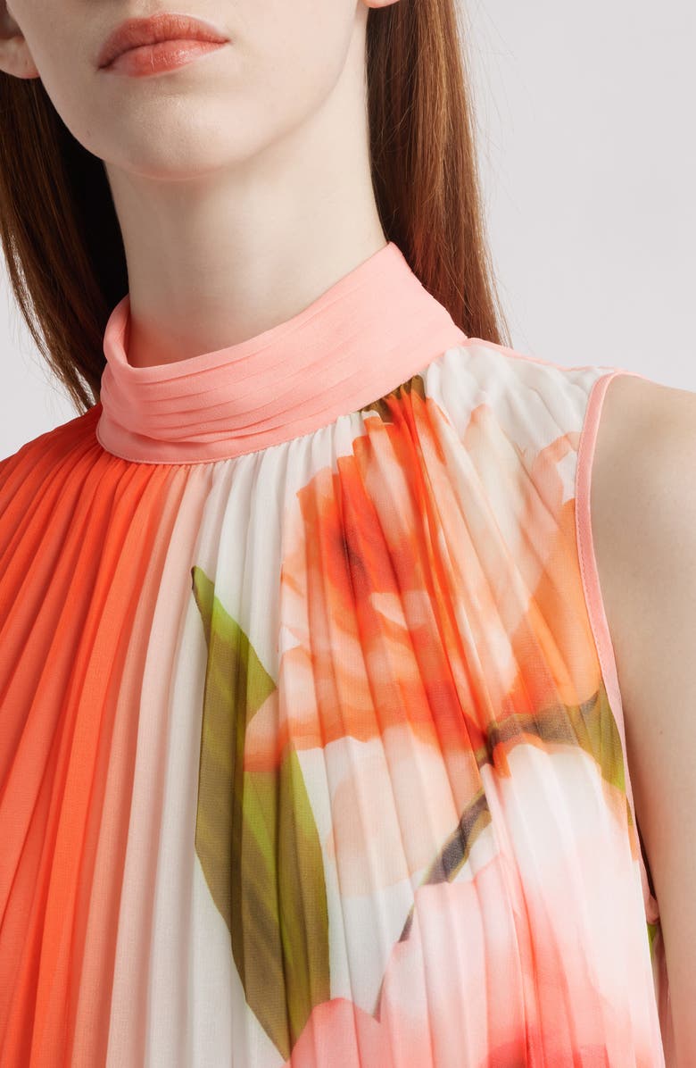 Elie Tahari The Reilley Spring Memory Sleeveless Chiffon Dress, Alternate, color, 