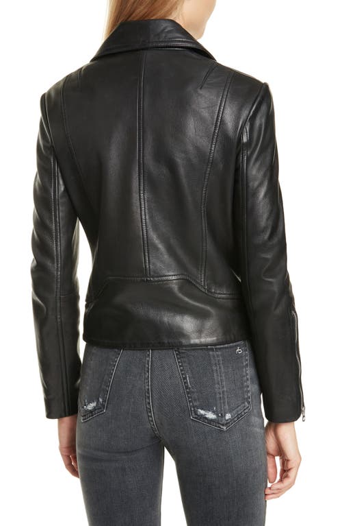 Rag & Bone Black Mack Leather Moto Jacket In Black