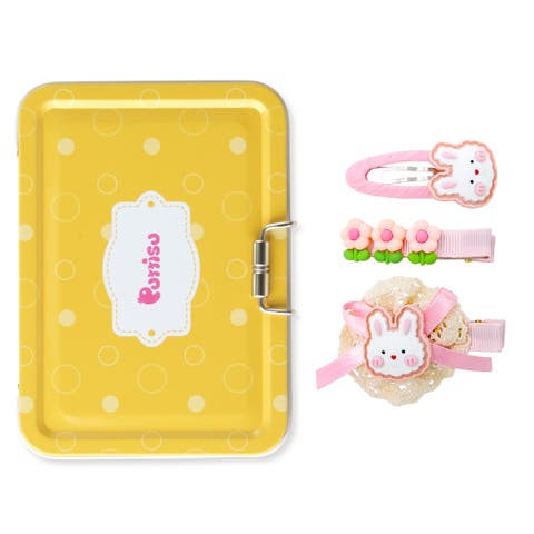3pc Hair Clip Set - Cookie Bunny Bloom