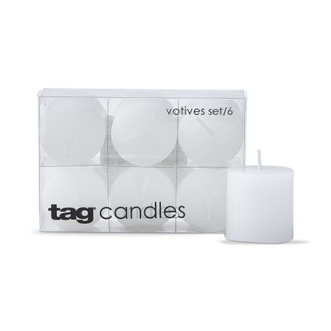Chapel Basic Unscented Votive Candles Set of 6 Burn 5 Hours