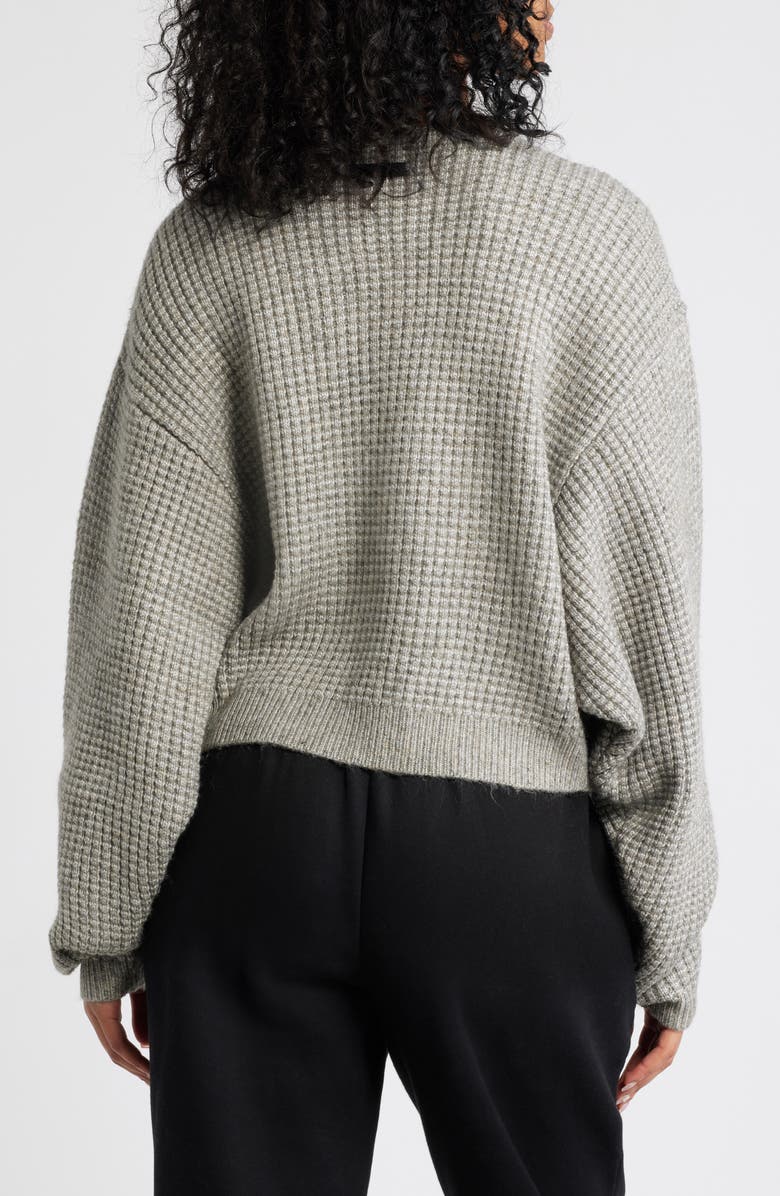 Fear of God Essentials Heavy Waffle Knit Crop Sweater, Alternate, color,