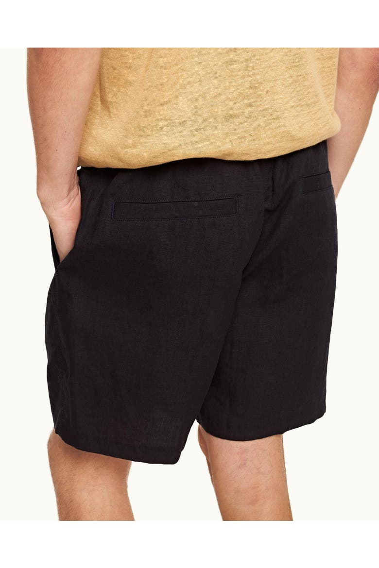 Alex Lino Relaxed Fit Italian Linen Drawcord Shorts, Alternate, color, NIGHT IRIS