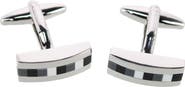 Trafalgar Harris Silver with Black & Grey Gradient Stone Cufflinks