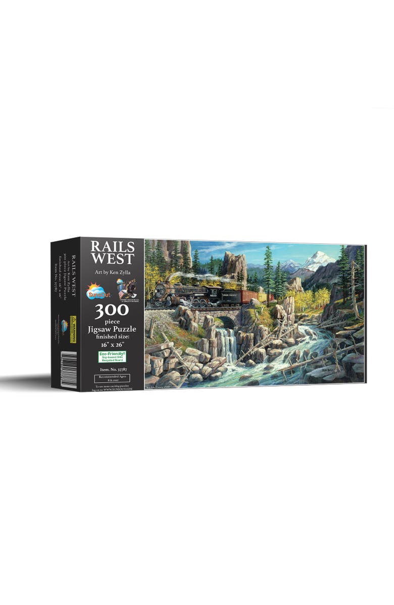 Sunsout Rails West 300 piece Jigsaw Puzzle for Adults, Main, color, Multicolor