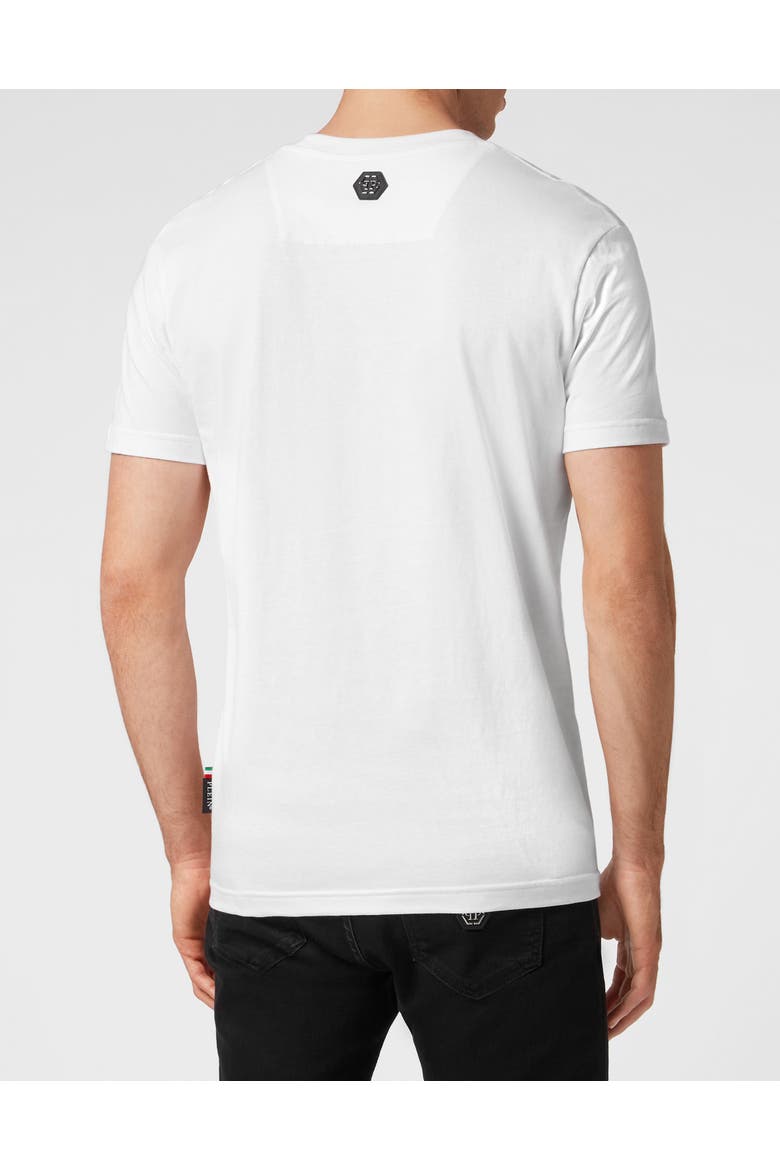 T-Shirt Round Neck Ss Smile Logo Men, Alternate, color, white