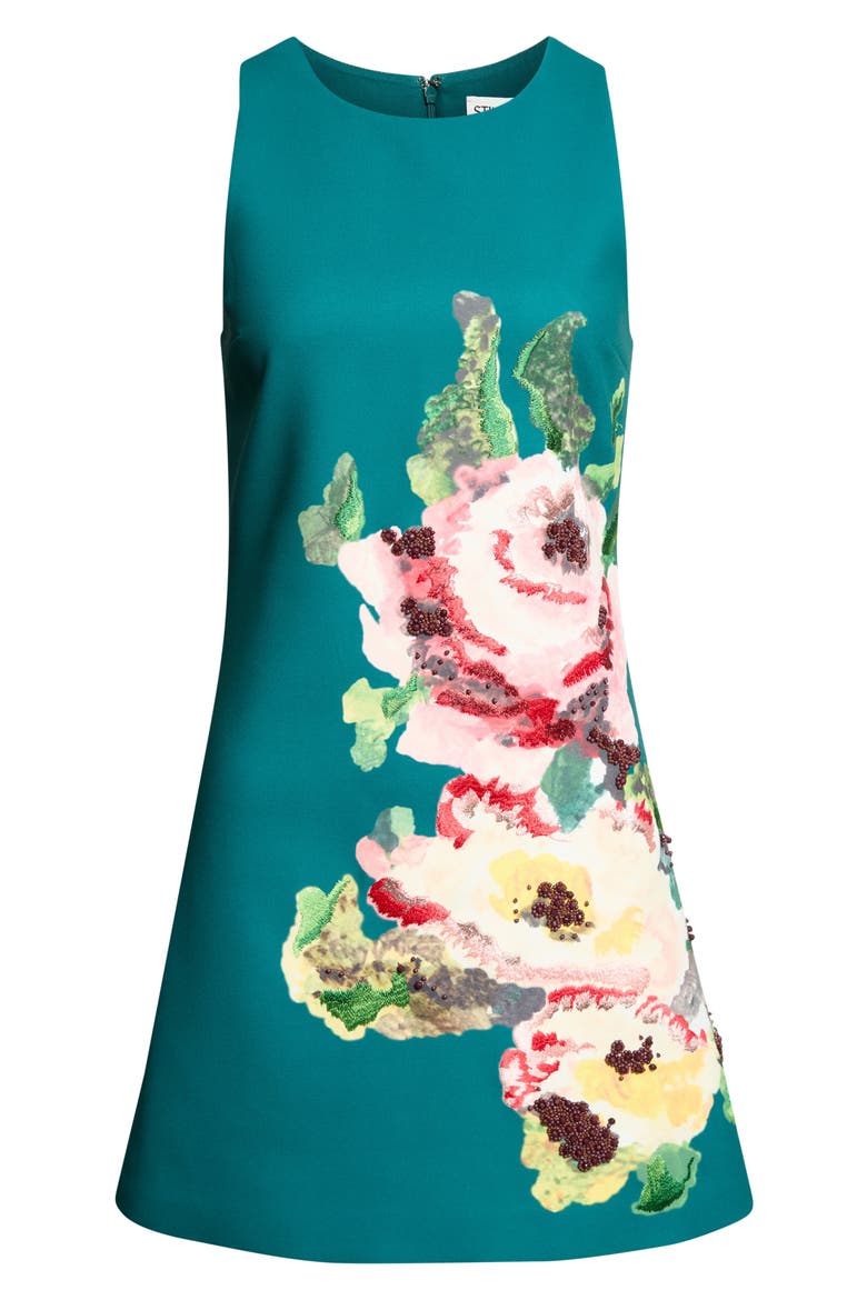 Garter Floral Minidress, Alternate, color, EPHEMERAL BLOOM